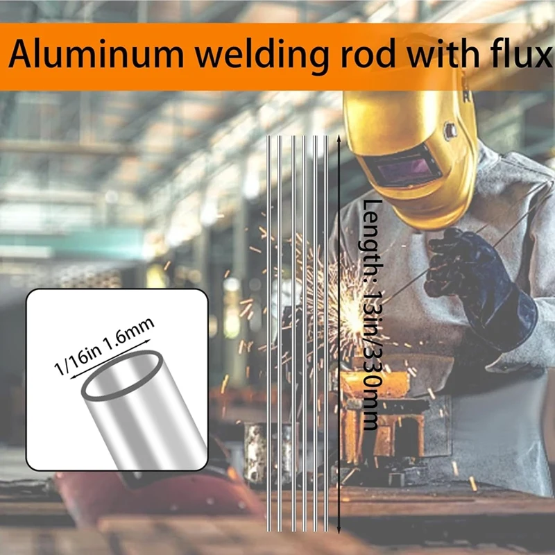 

50 шт. алюминиевые сварочные стержни, алюминиевые стержни для пайки, решение для сварки, сварочные палочки для расплава, не требуется флюс или проекты-A27R