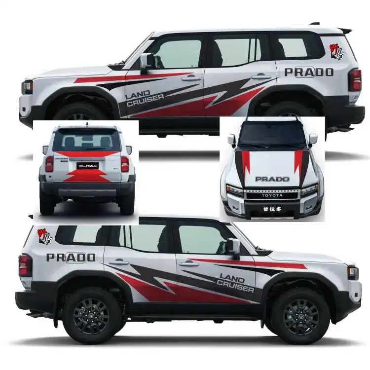 

Car Vinyl Sticker FOR Toyota Prado 2024 body modification fashionable off-road Decals Decor Auto Accessories