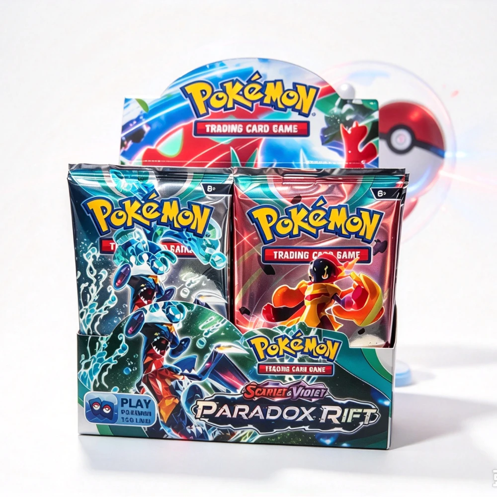 NEW 40Pcs Pokem Cards  Sealed Booster Box Scarlet Violet Paradox Rift Rare Holo Battle English Collectible Great Gift for Kids view 2