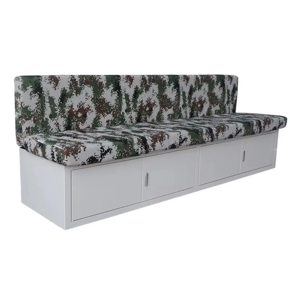 Custom Upholstered Banquette Seating Built-In Storage Flip Cushion Steel Frame for Special Vehicles Vans Commercial