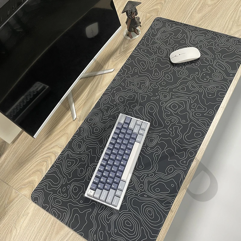 Tappetino per mouse Design Tappeto da tavolo nero Tappetino per mouse per computer Azienda Tappetino da scrivania grande 100x50 cm Tappetino per mouse grande per scrivania da giocatore