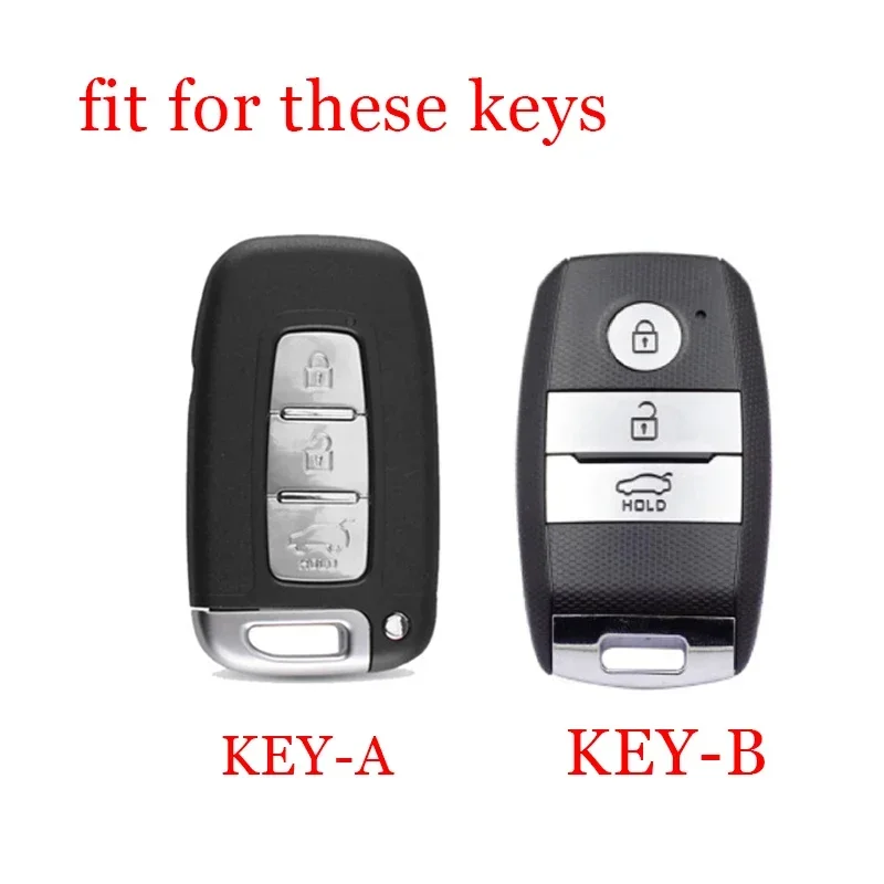 For Hyundai Genesis IX35 Sonata 8 Elantra Kia K2 K5 Sportage Forte Soul Rio Borrego Sorento Optima Leather Car Key Case Cover