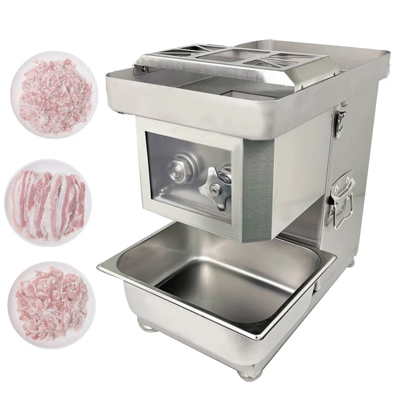 

110V 220V Meat Slicer Automatic Meat Cutter Machine 1500W Stainless Steel Electric Meat Slicer Shredder Machine