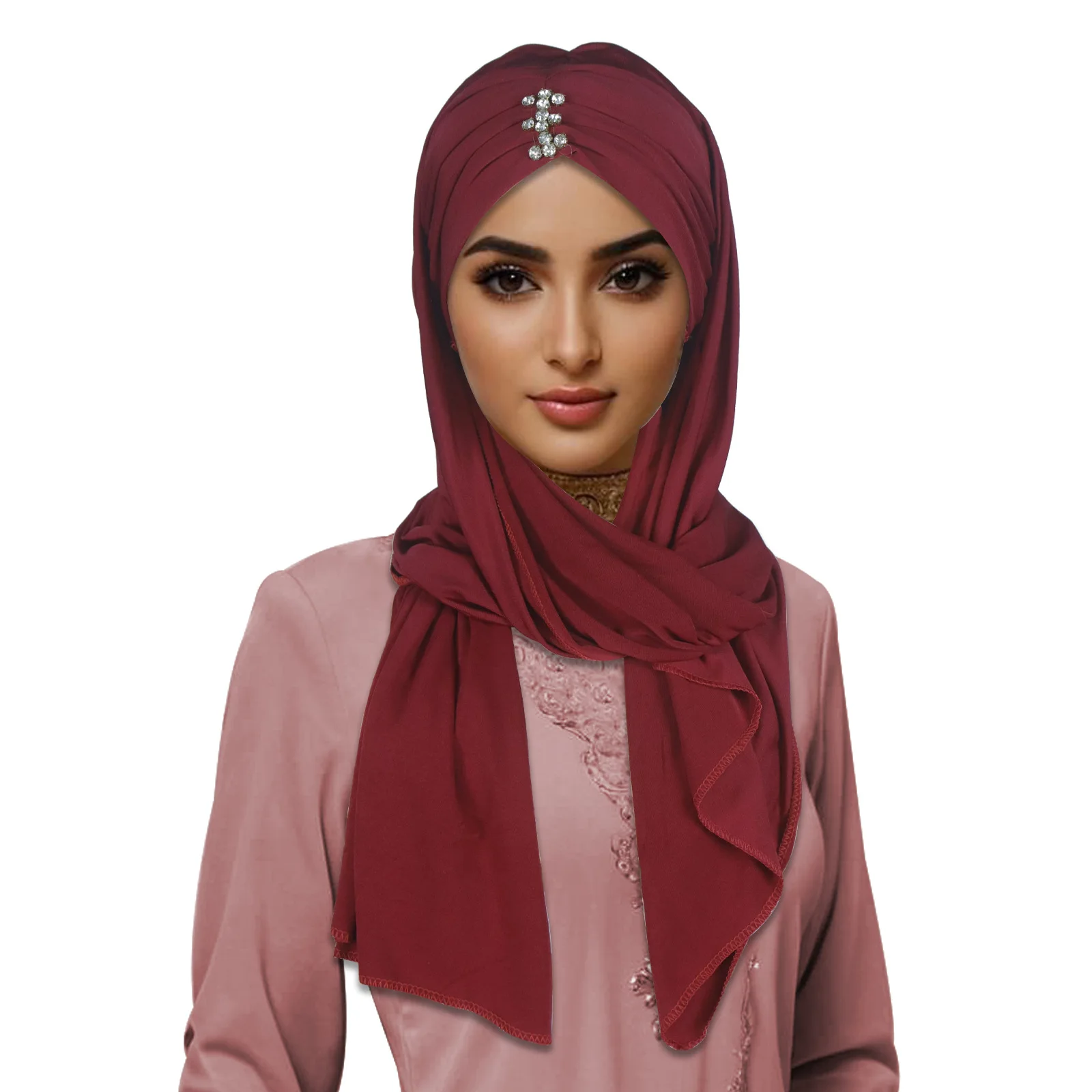 Mode Instant Hijabs Schal Diamant Turban Innere Kappen Untertuch Hijab Motorhaube Muslimische Frauen Headwrap Ein Stück Amira Kopftuch