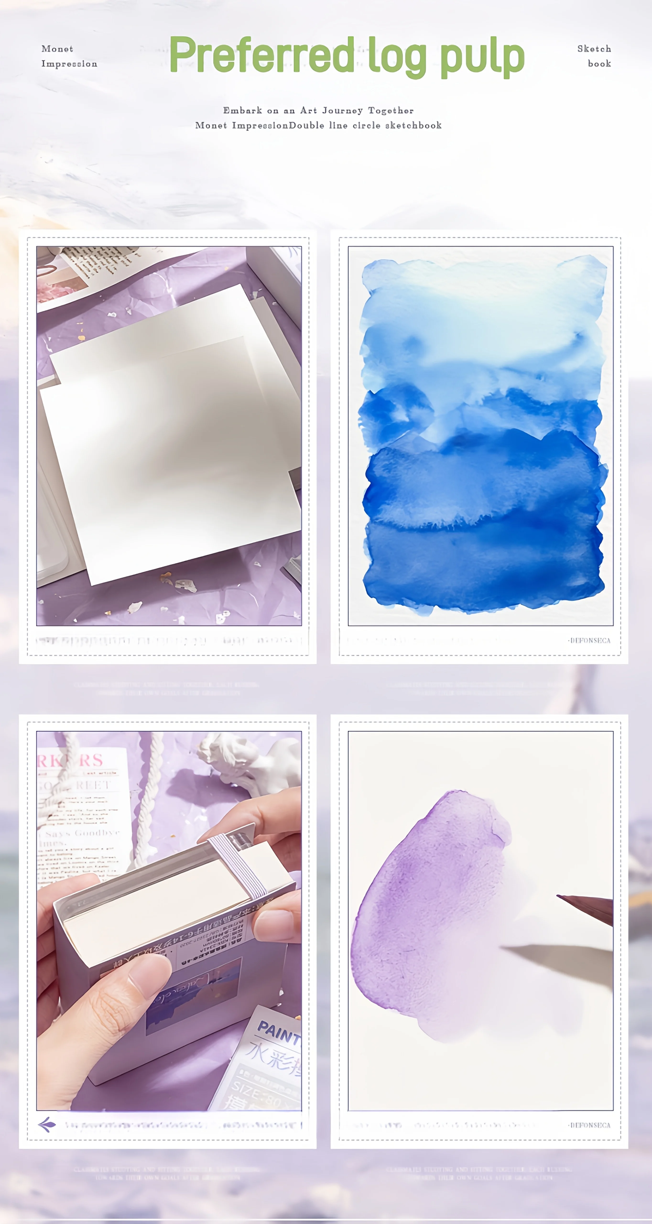 Tragbares Mini-Aquarell-Skizzenbuch mit Farbtablett – 50 Blatt, mitteldickes Papier, ideal für unterwegs (Farbe nicht im Lieferumfang enthalten) – Detail 6