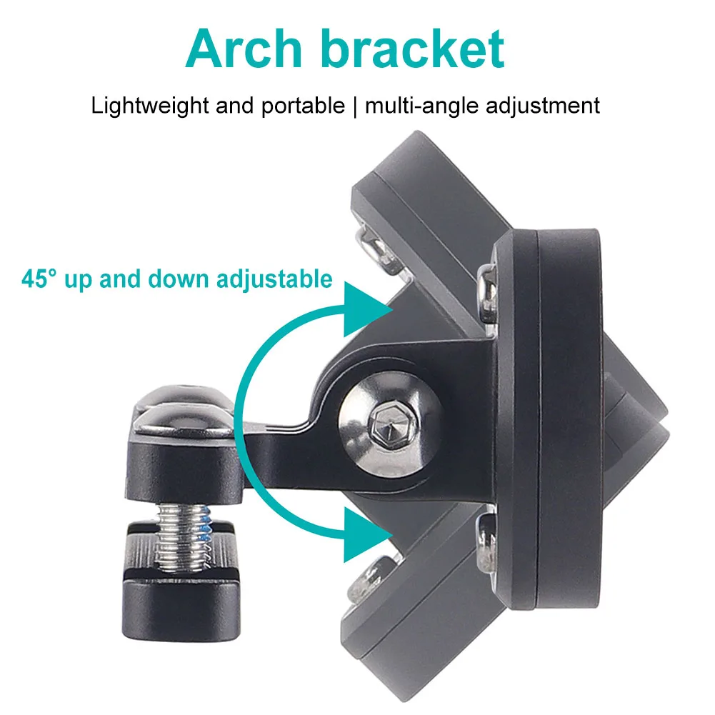 Supporto per sella per fanale posteriore per bicicletta Angolo regolabile Supporto per action camera per ciclismo Supporto per lampada per reggisella per bici per radar Garmin Varia