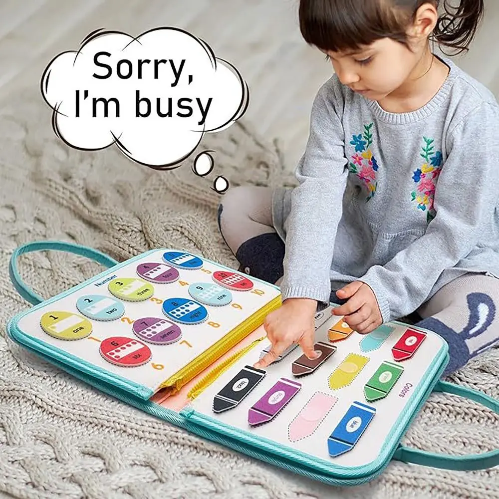 

Educational Developing Skills Board Learning Board Recognition Toy Table Game Montessori Toys Felt Busy Board For Toddlers