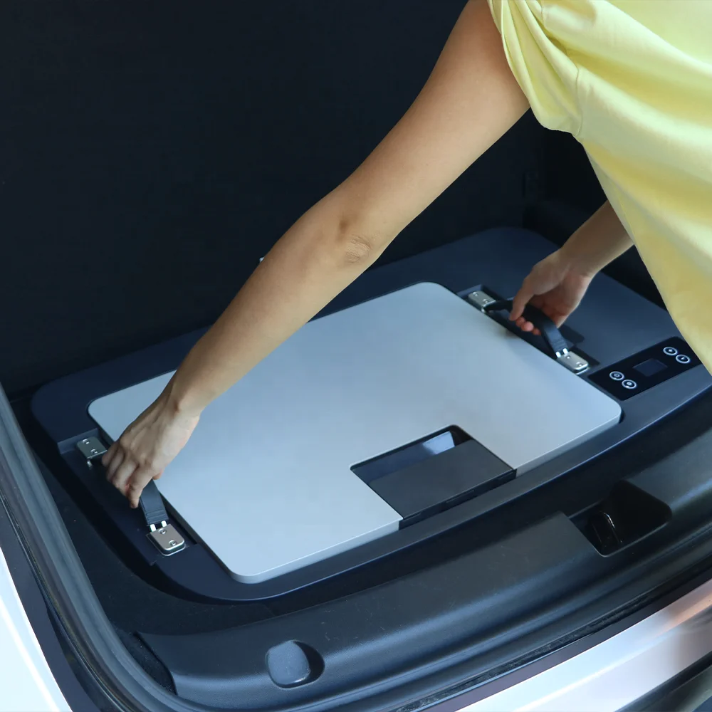 

12 Volt Sub-trunk Car Freezer Fast Cooling Compressor Car Cooler Travel Refrigerator Portable Car Fridge for Tesla Model Y