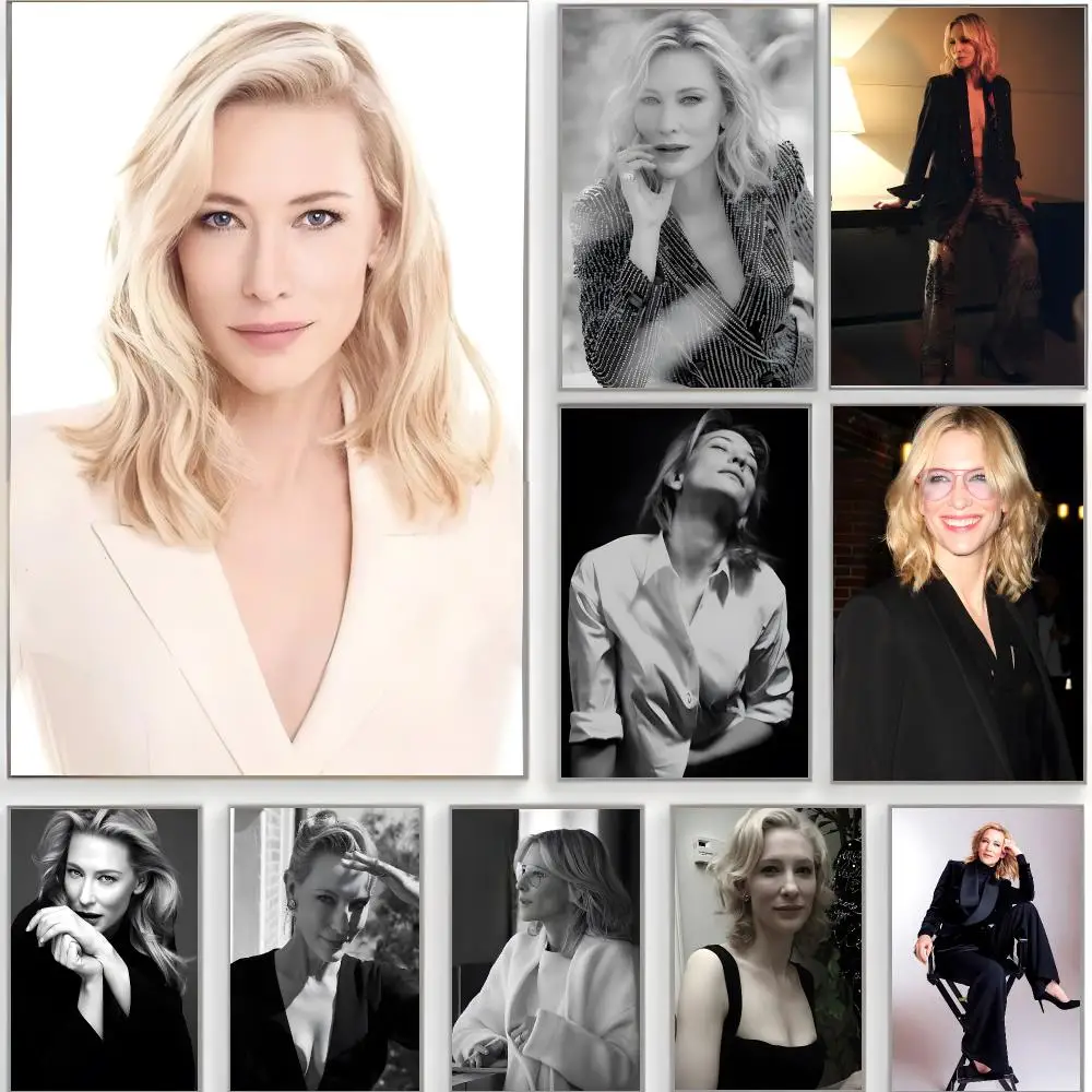 charming actress c-cate blanchett Poster Classic Wall Art  Home Decor  Peel and Stick Unframed