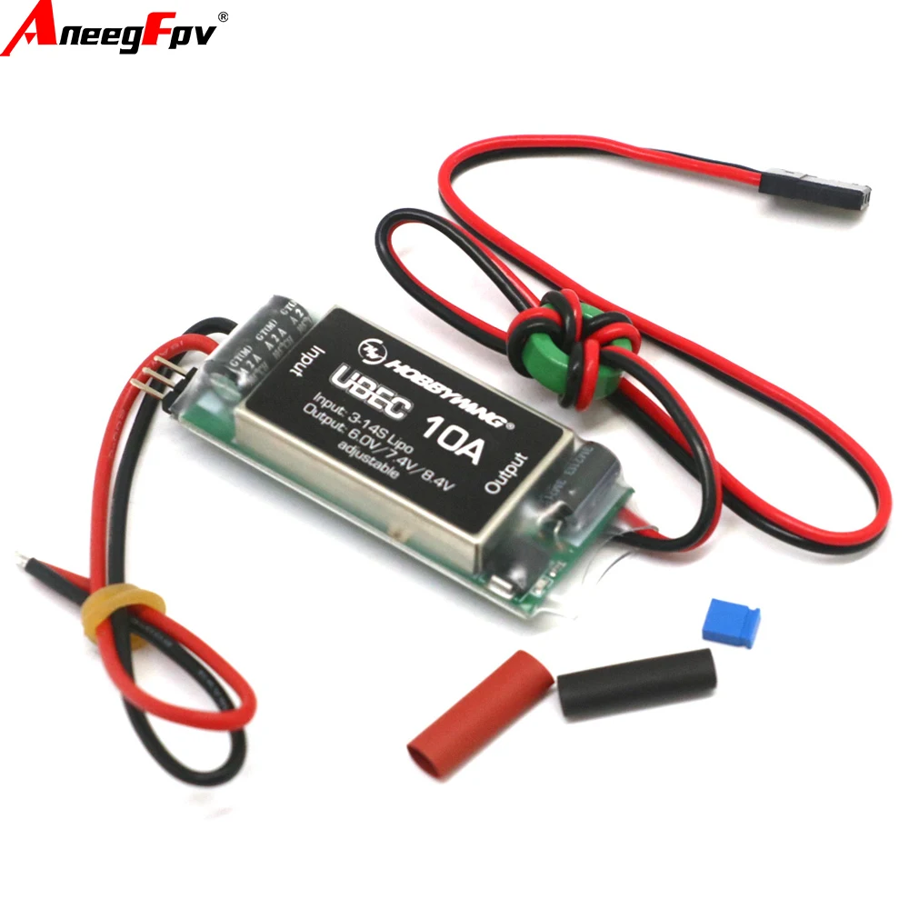 

Hobbywing Waterproof UBEC 10A Voltage Regulator Module Adjustable High Voltage 6/7.4/8.4V for 3-14S RC Car Parts