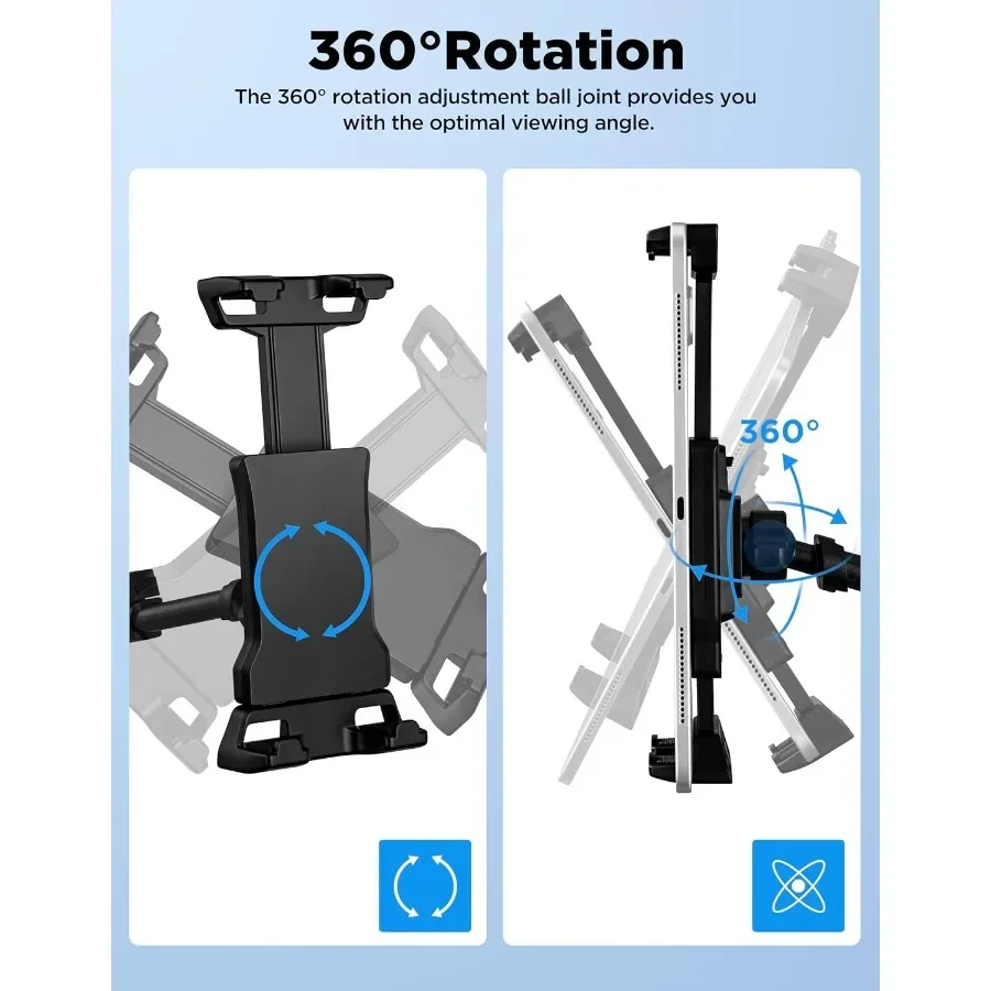 Suporte de montagem para tablet atualizado, suporte para microfone ajustável, suporte para música, ipad, iphone, compatível com kindle android a