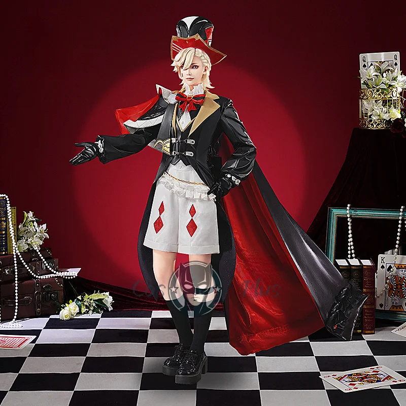 Disfraz de Lynette Lyney Genshin Impact, uniforme para adultos, peluca, disfraces de Anime de Halloween, traje de personaje del juego para mujer