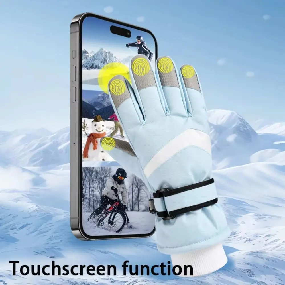 1 زوج عدم الانزلاق المرأة التزلج القفازات شاشة تعمل باللمس حماية النخيل قفازات التزلج يندبروف رشاقته الشكل قفازات التزلج #3