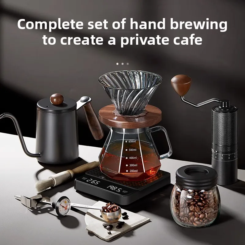 Hand brewed coffee set Hand brewed coffee pot Filter cup Sharing pot Bean grinder set Coffee utensils Gifts
