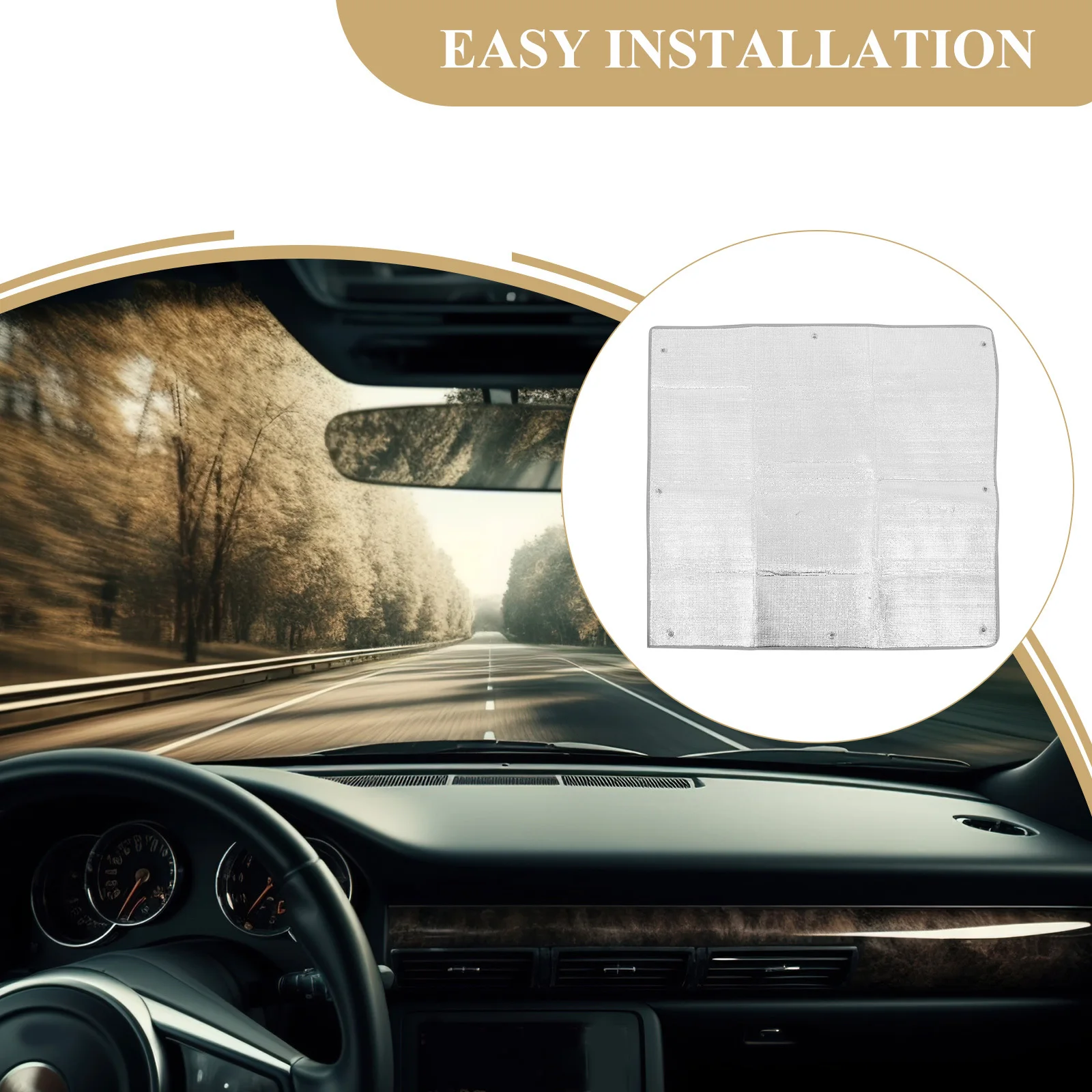 1Set Sunroom Insulation Film Aluminum Heat Blocking Window Film Self-Adhesive for Home Car Privacy Control Anti-Glare Thermal
