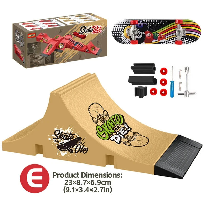 Juguetes deportivos para dedos para niños, juego de skate para dedos, accesorios de escena para parque de juegos con rampa de escalones, set de mini skate para dedos, regalo, juguetes para adultos