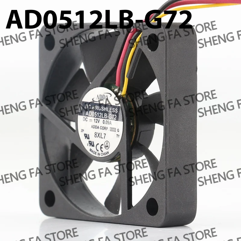 AC EC 5010 50X50X10MM 5CM AD0512LB-G72 three-wire speed measurement chassis ultra-thin ADDA 5V 24V 48V DC 12V 0.09A cooling fan