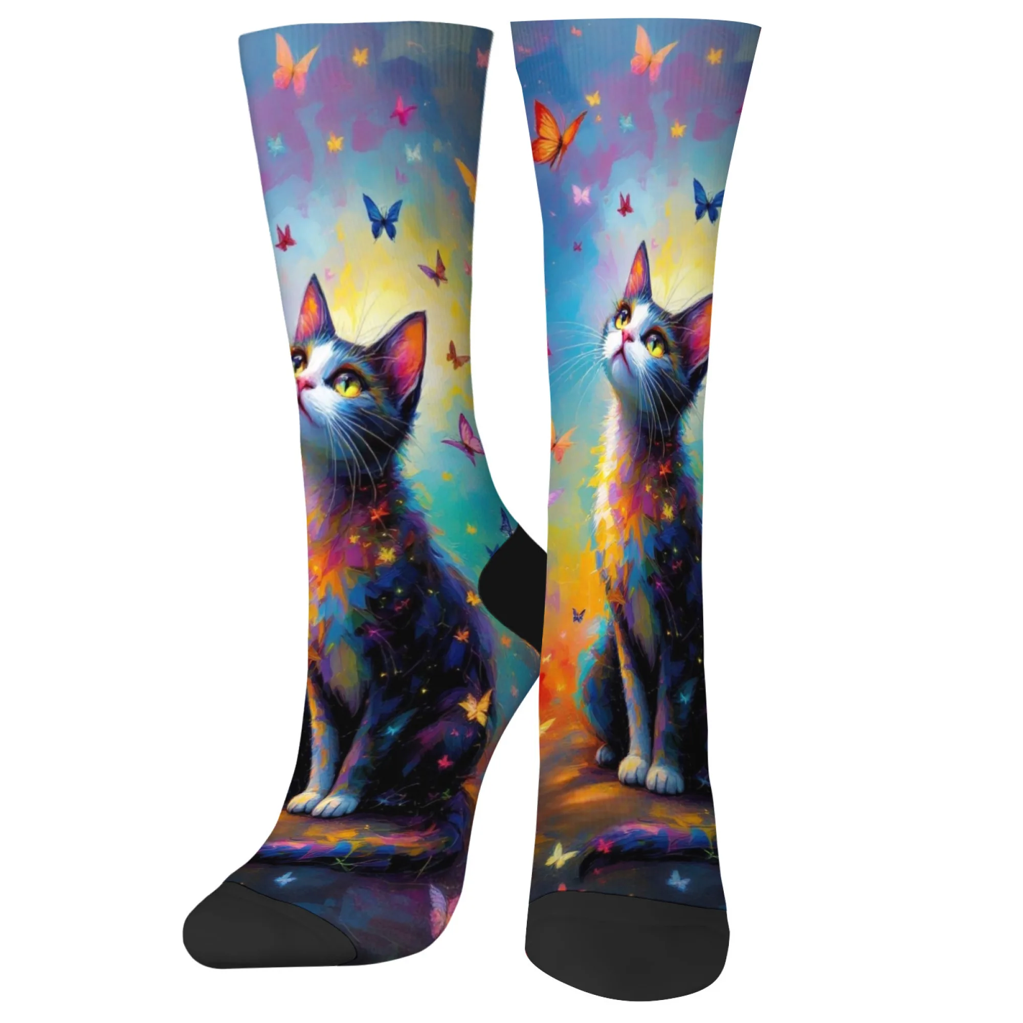 

Желтый якорный узор в морском стиле с принтом, новинка, забавные мужские носки в стиле Харадзюку, повседневные модные носки в стиле ретро, счастливый подарок