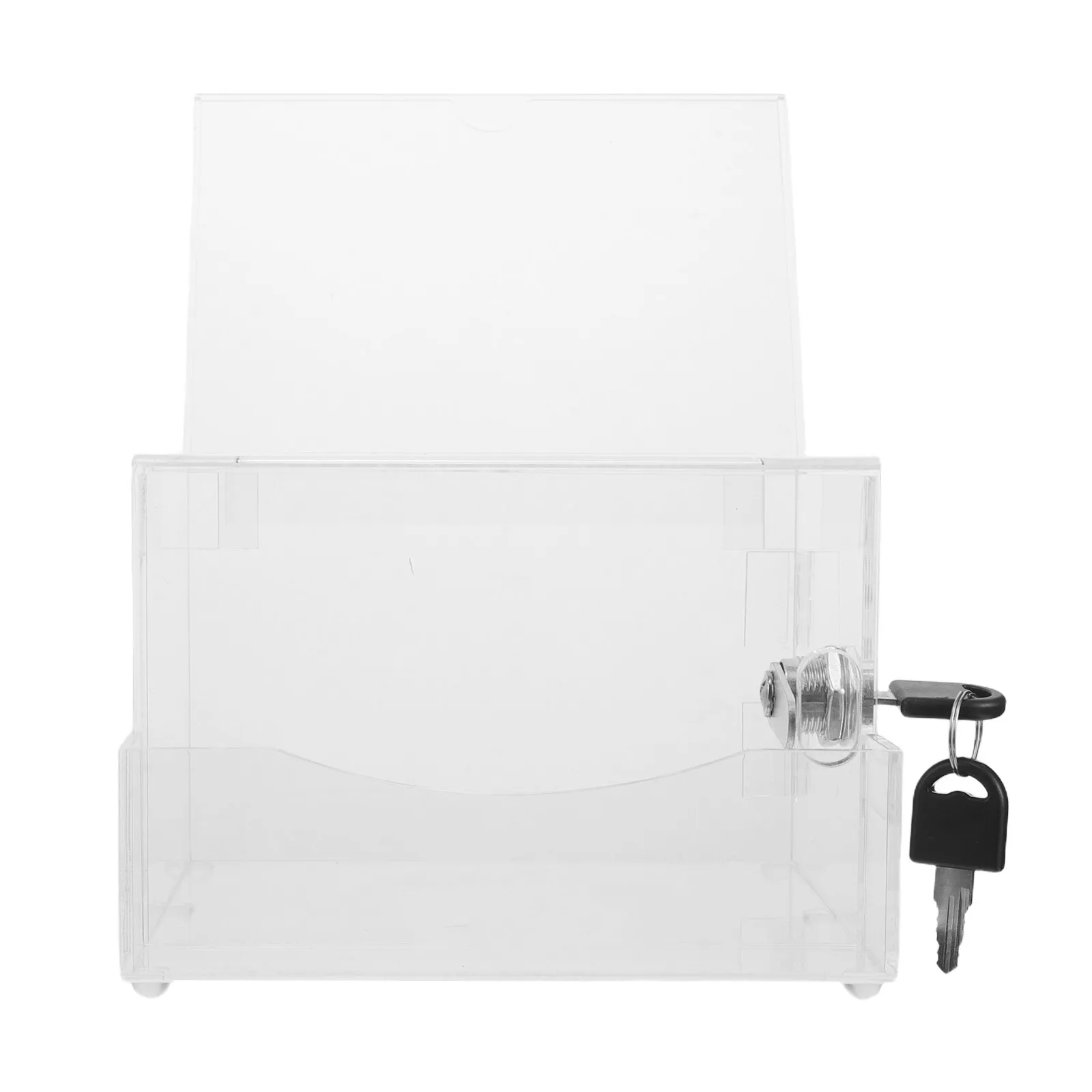 Acrylic Donation Lock Box Jar Bartender Suggestion Ballot Box with Key Secure Lock for Tips Fundraising Raffle Money