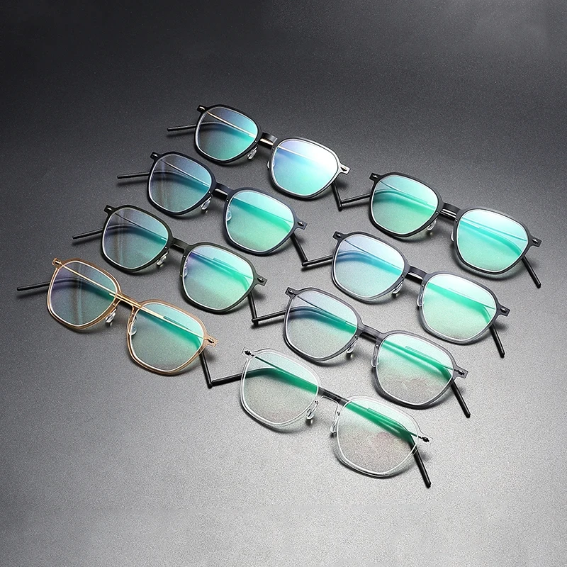 Denmark Brand Square Glasses Frame 6627 Ultralight Screwless Fashion Eyewear Men Women Green Eyeglasses Ladies Makeup Spectacles