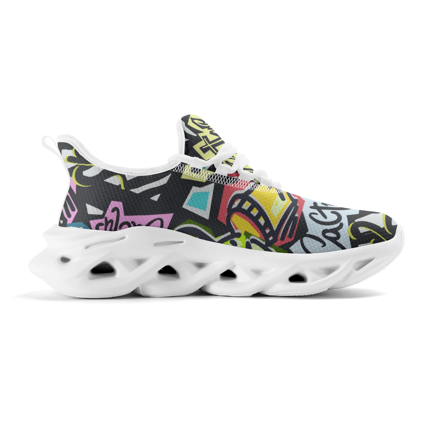 الصبار الكتابة على الجدران أحذية رياضية كاجوال للمرأة في سن المراهقة الفتيات خفيفة الوزن المشي احذية الجري شبكة الدانتيل يصل الأحذية حجم EURO36-48