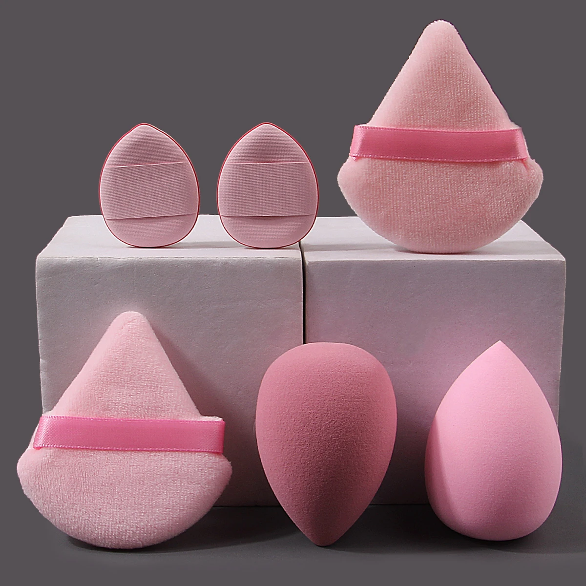3/6PCS praktische make-up spons poederdons, superzachte grote spons ei + niet-plakkerige poedervormige poederdons