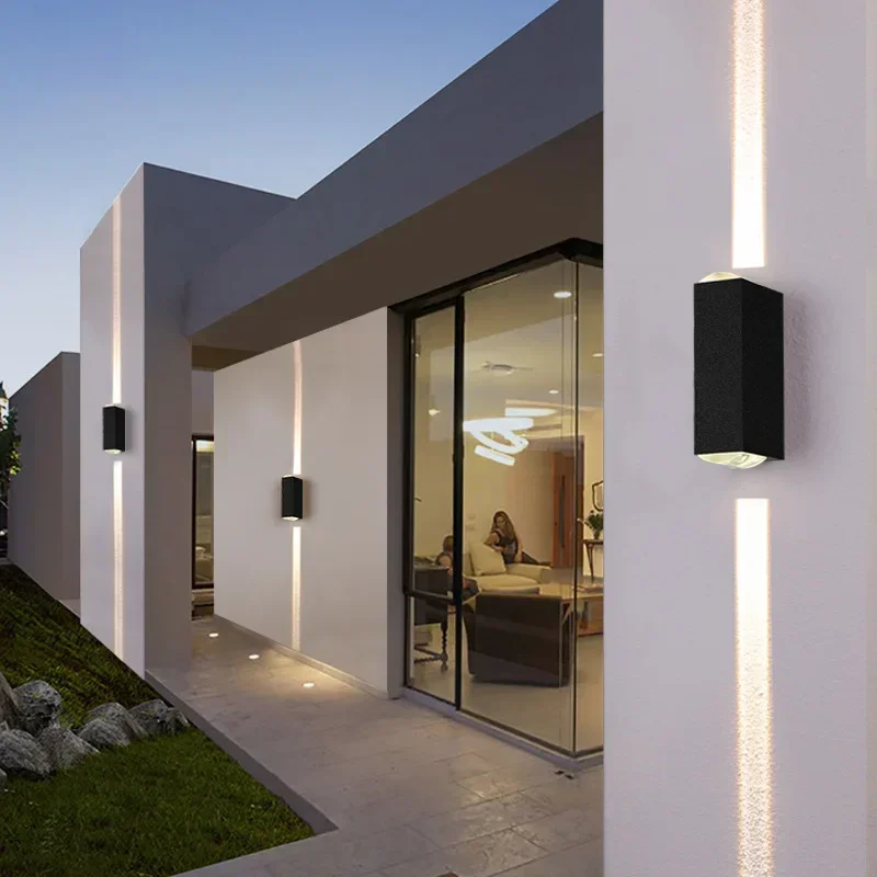 DurableSpotlight Outdoor Waterproof Courtyard Double-Headed Led Wall Washing Lamp Corridor Staircase Wall Lamp 20w