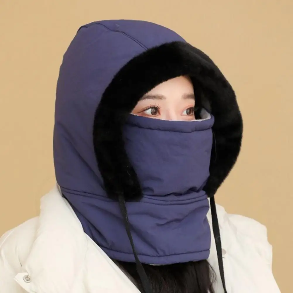 قبعة ركوب الخيل مقاومة للرياح واقي وجه شتوي مع فم أنف قابل للتنفس وبطانة مخملية دافئة تغطية 360 درجة للتزلج والرقبة 모자