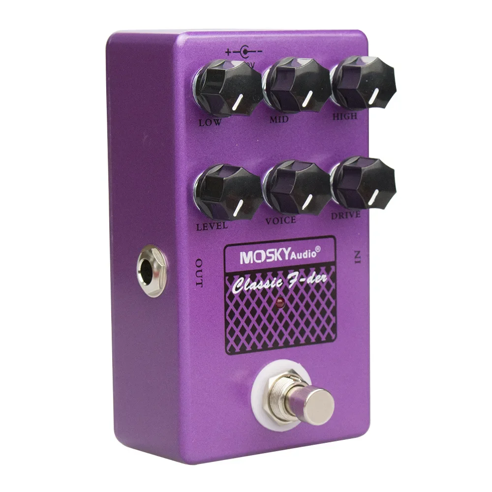 MOSKYaudio F-DER Guitar Effect Pedal Processor Classic Speaker Simulation Drive Voice Level Support Dropship Wholesale