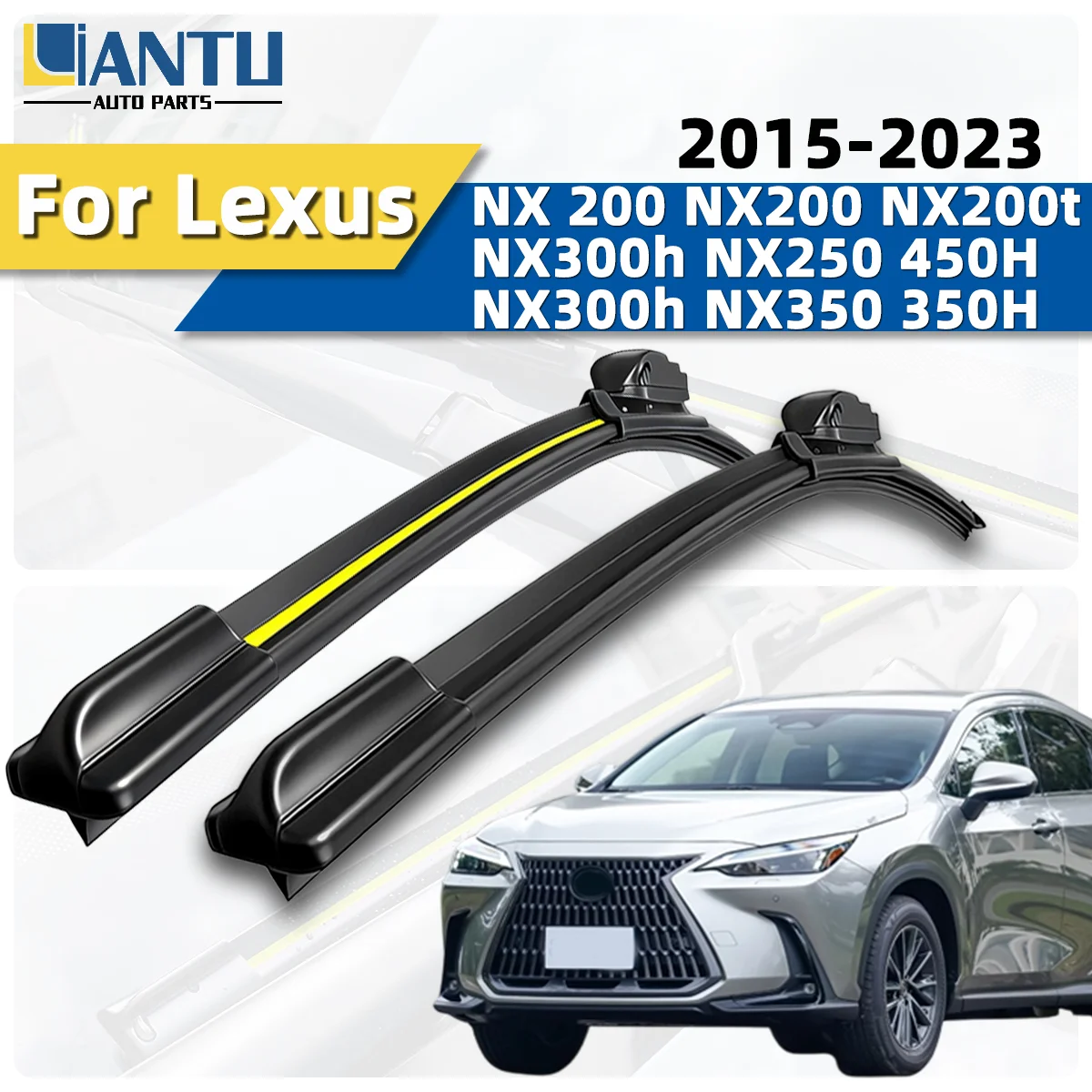 2pcs Front Windshield Wiper Fit For Lexus NX 200 NX200 NX200t NX300h NX250 450H NX300h NX350 350H 2015-2023 Car Wipers Blade