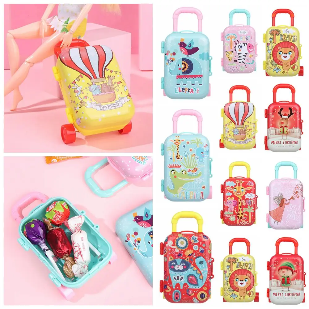 Christmas Supplies Jewellery Case Candy Box Mini Toys Trunk Doll Suitcase Dollhouse Furniture Cartoon Animal