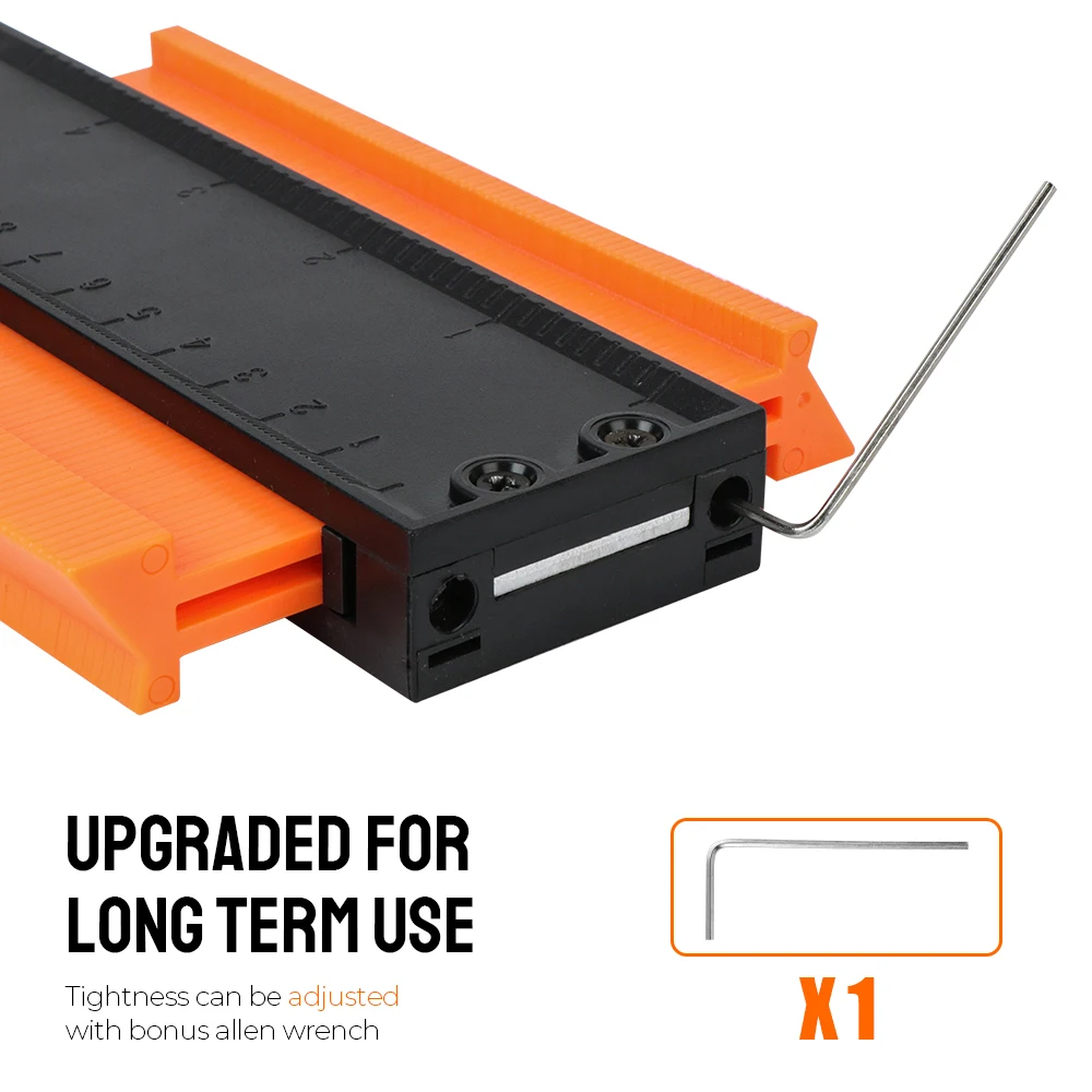 Laminate Tiles Meethulp Gauge Adjustable Lock Alloy Edge Shaping Wood Measure Ruler Contour Gauge Profile Duplicator Tool