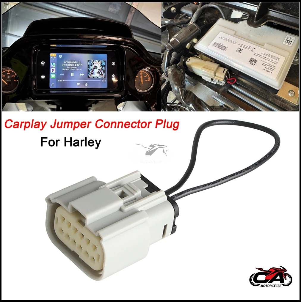Motorcycle Multimedia Jumper Connector Plug For Harley BOOM GTS Radio 2019-2023 Touring 2019-20 Road Glide Street Glide 2019-23
