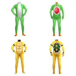 Yoshi Cosplay Bowser Costume Adult Men Women Fantasy Jumpsuit Game Roleplay Outfits Halloween Carnival Disguise Party Suit