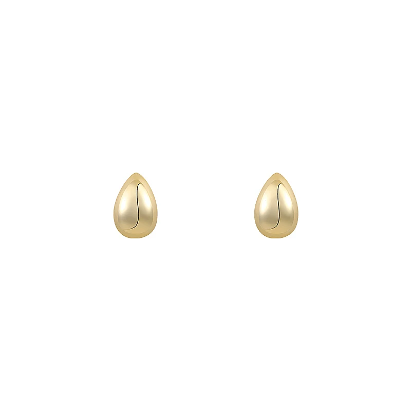 European and American Minimalist Water Droplet Shaped Metal Earrings 2024 Fashion Jewelry Accessories Suitable For Women\'s Daily