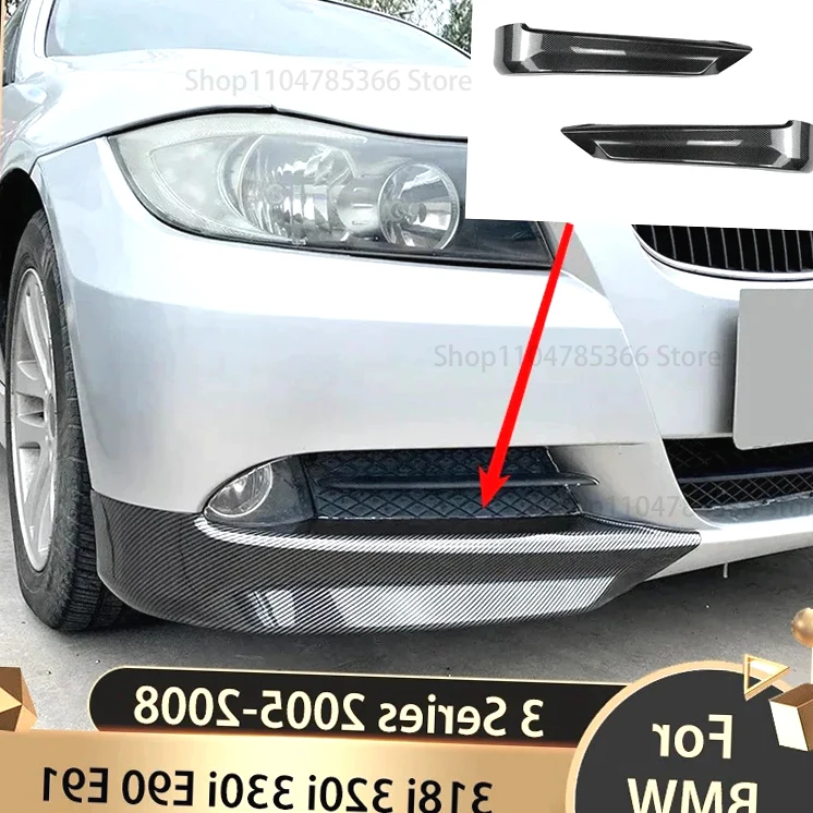 

For BMW 3 Series E90 E91 2005-2008 318i 320i 330i Facelift Car Front Bumper Lip Spoiler Splitter Bumper Body Kit Tuning