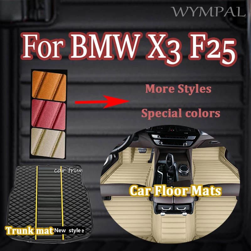 

Luxury auto Car floor mats for BMW X3 F25 2011 2012 2013 2014 2015 2016 Custom foot Pads automobile carpet cover mats