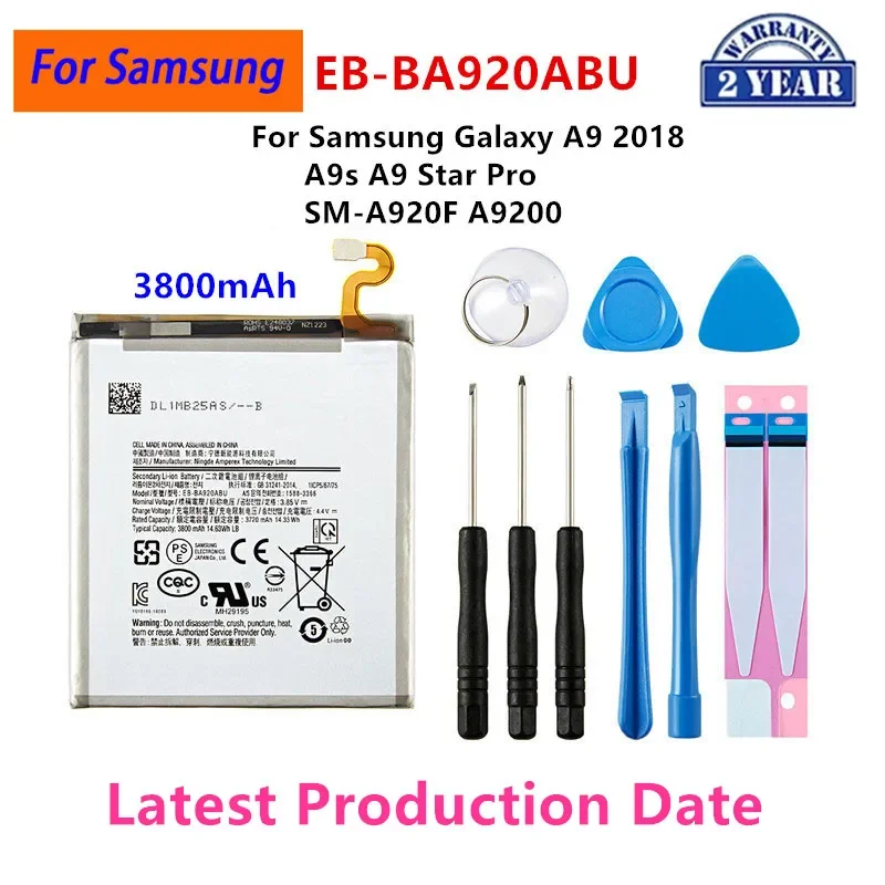 Brand New EB-BA920ABU 3800mAh Battery For Samsung Galaxy A9 2018 A9s A9 Star Pro SM-A920F A9200 Mobile Phone