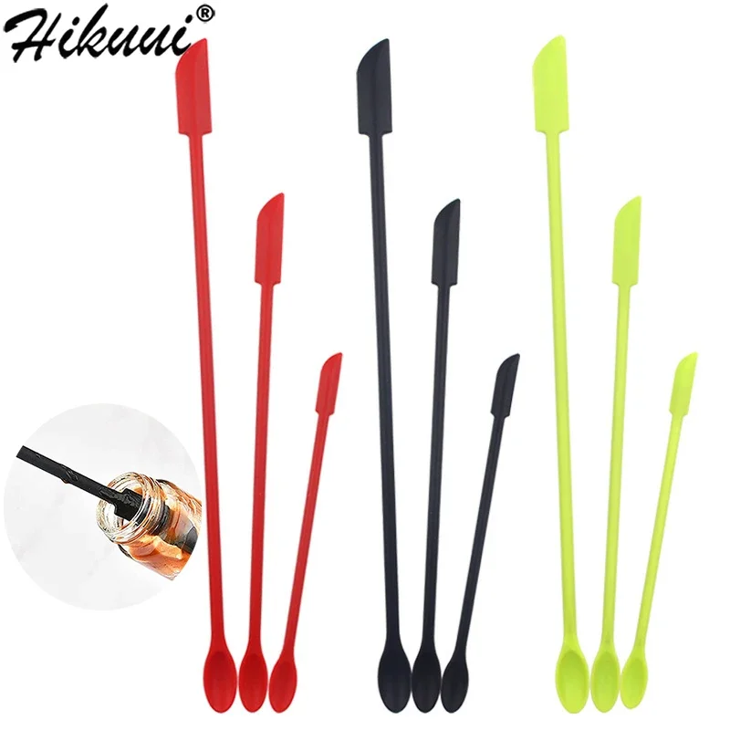 

Mini Silicone Spatula Jar Bottle Scraper Food Grade Heat Resistant BPA Free Silica Long Handle Jam Spatulas Kitchen Gadgets