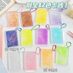 Fluid Acrylic Bricks Keychain DIY Sticker Polco Kpop Guka Girl Idol Photo Decoration Photocard Korean Stationery