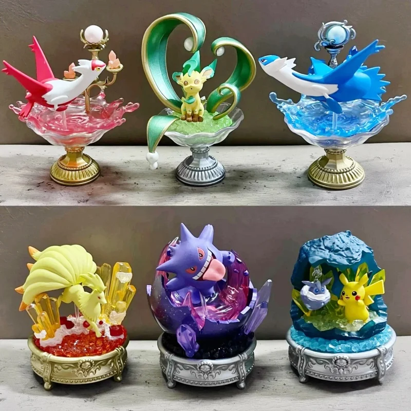 

Genuine Re-Ment Pokemon Figures Gem Collection 3 Shining Mysterious Miracle Blind Box Collection Toy Decorative Ornaments Gift