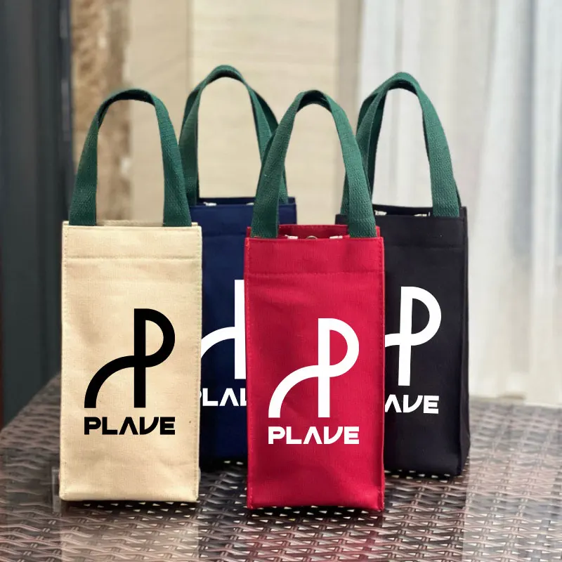 Kpop PLAVE Handheld Cup Portable Tote Bag Double-Layer Water Bottle Holder for Thermos Umbrella Cosmetic