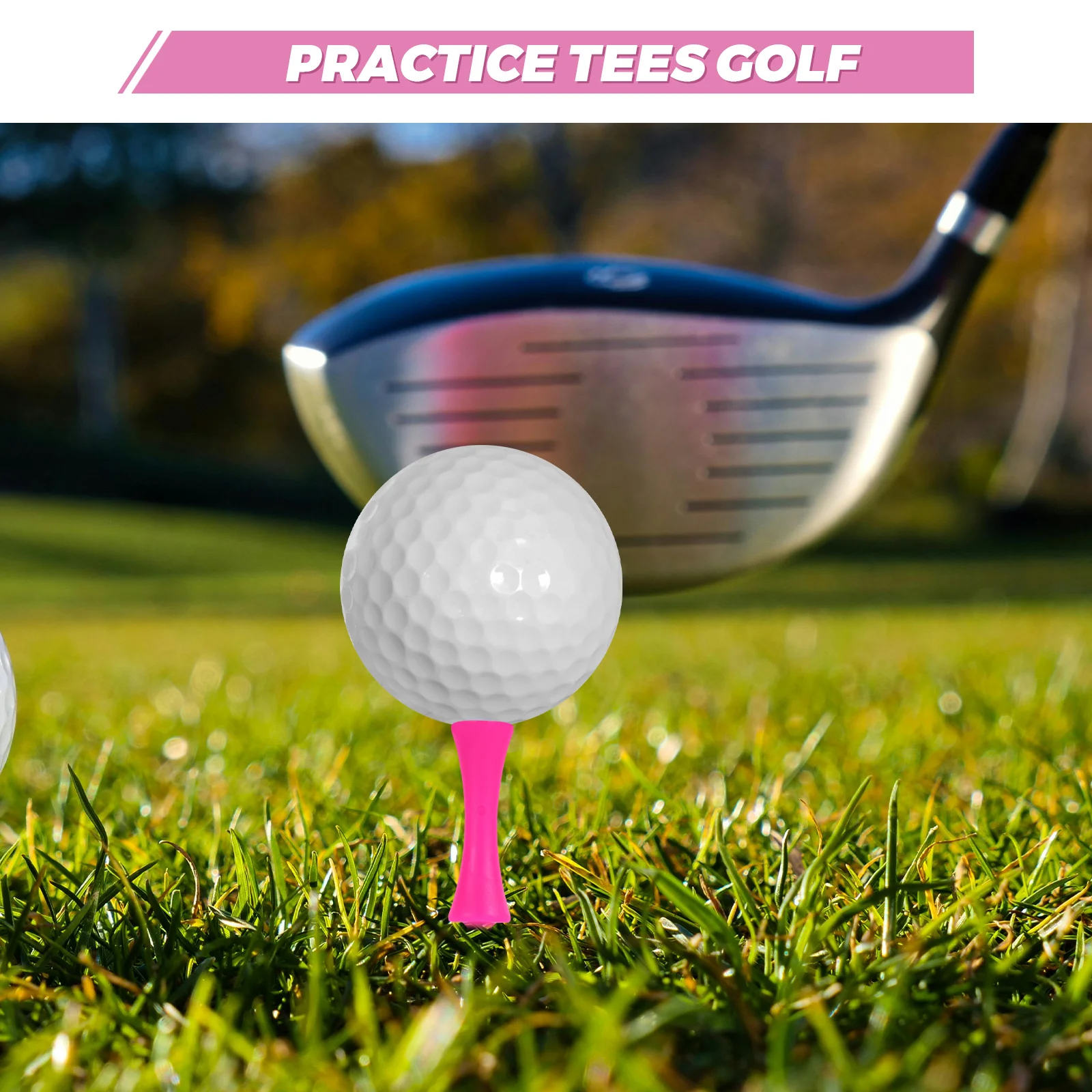 100Pcs Golf Tees 57Mm Sturdy Plastic Practice Tees for Professional Driving Range Golf Simulator Accessories for Adults