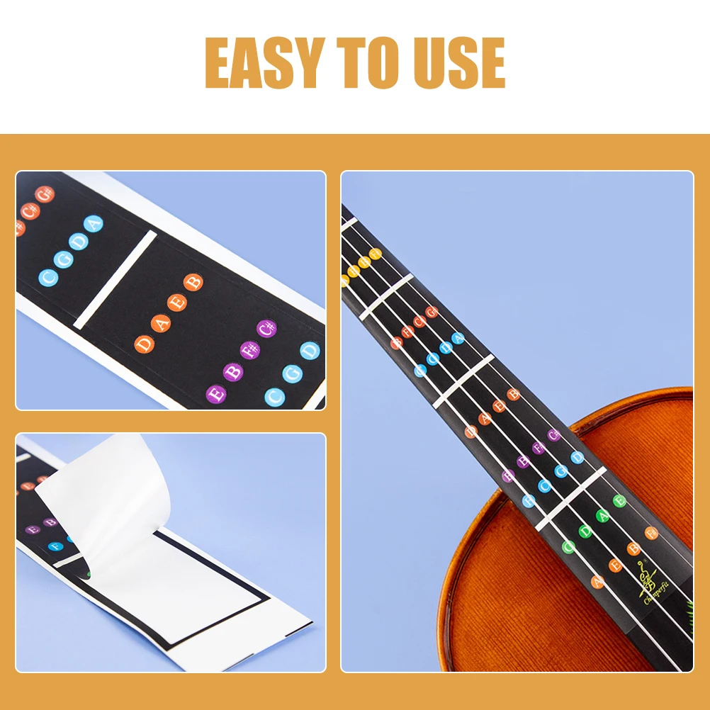 

Violin Fret Markers Stickers for Intonation Position Finger Board Accessories Decal Beginner Easy Visible Practical Durability
