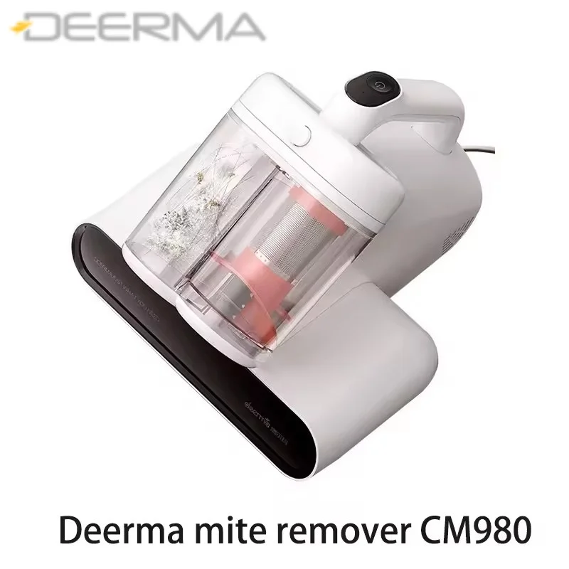 Deerma двойная чашка для удаления клещей CM980 щетка-пылесосы для домашней кровати одеяло УФ-стерилизация дезинфекция 13 кПа циклон всасывания