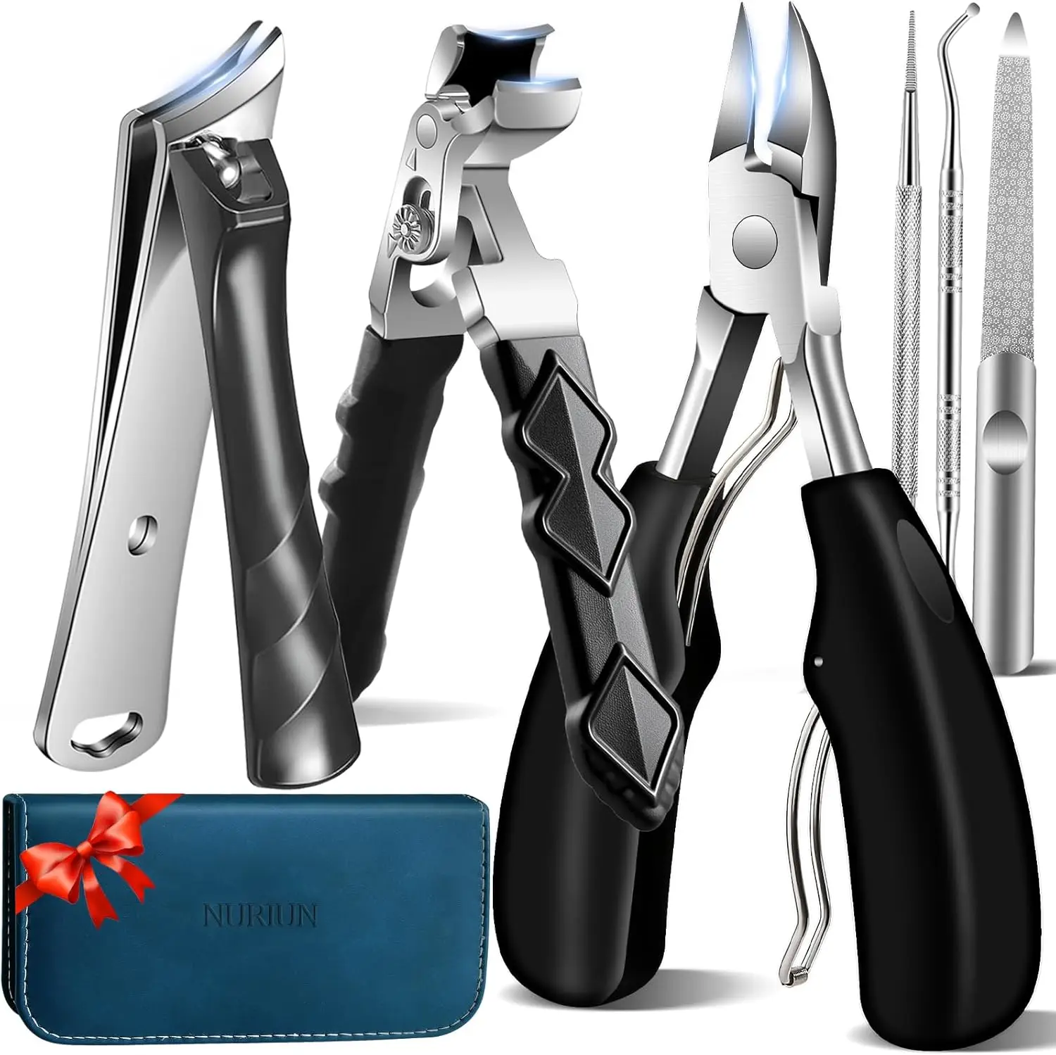 

Heavy Duty Toenail Clippers for Thick Nails, Angled Head & Long Handle for Seniors & Men
