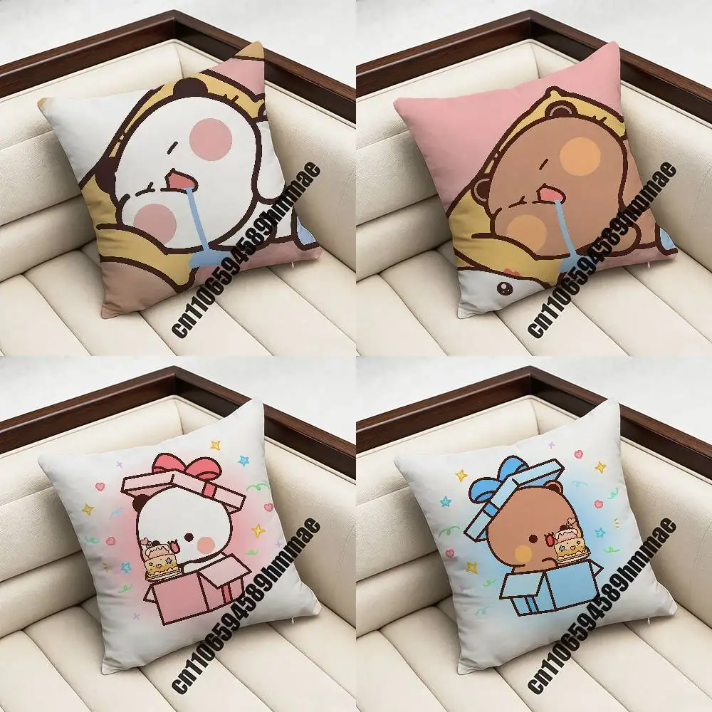 

For Funny Bubu Dudu Throw Pillow Case Sham 45x45cm 40x40cm Square Car Pillowcase Pad Cushion Cover
