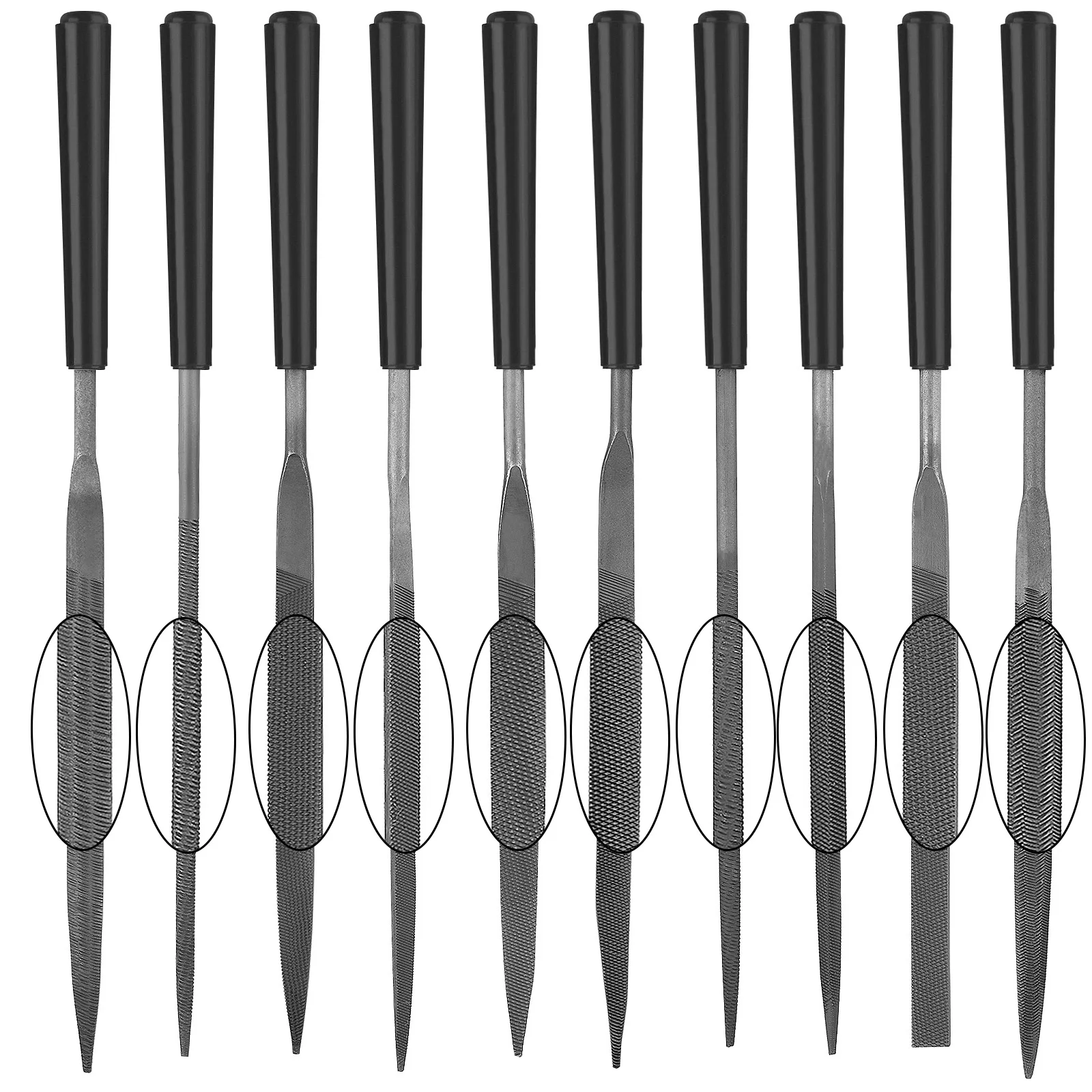 3/5/10pcs Needle File Set Metal Diamond File Kit For DIY Wood Rasp File Needle Jewelry Crafts Polishing Sculpting Supplies Sets