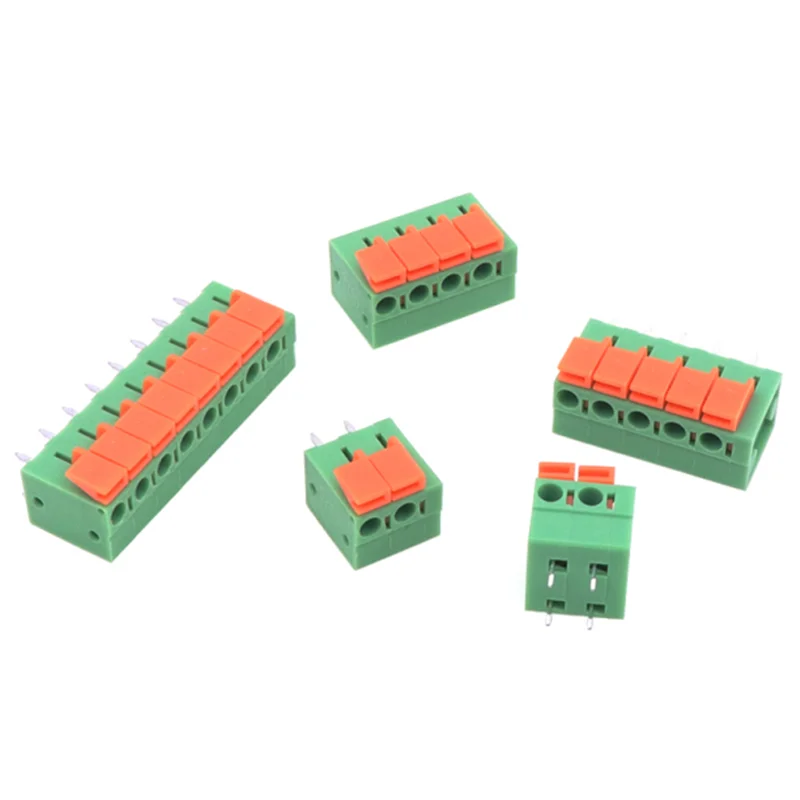 5pcs Kf142v Kf142r 5.08mm Pcb Spring Screw Terminal Block 2p 3p 4p 5p 6p 8p Terminal Connector