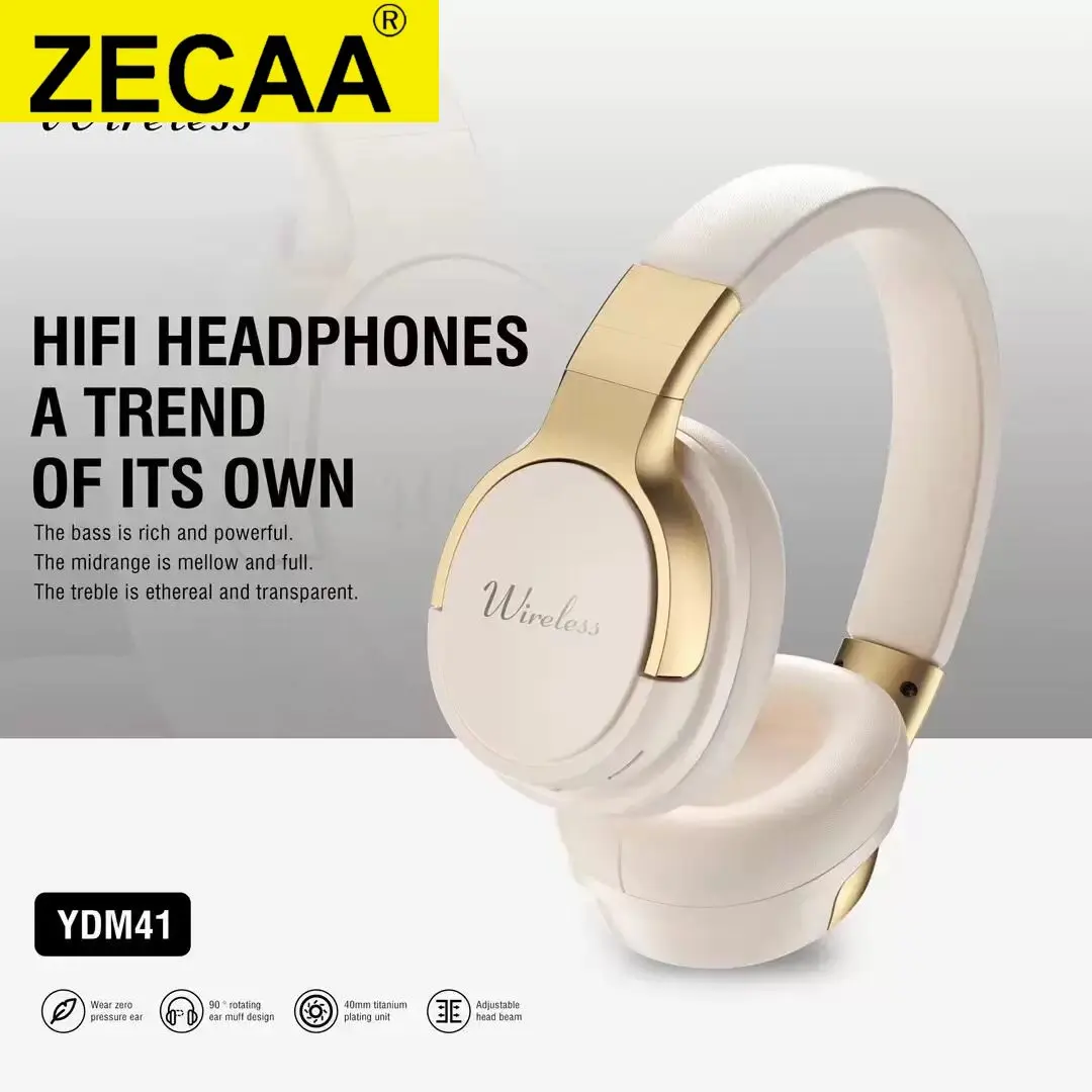 

ZECAA Foldable Bluetooth Wireless Bass Headphone 5.4 Head On Earphones Sport HiFi Sound Headphone Noise Cancelling ANC Headphone